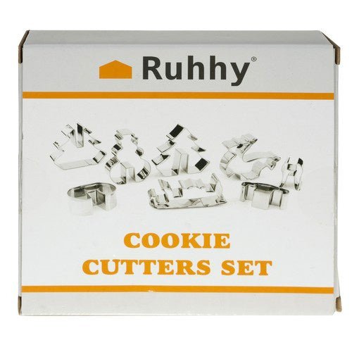 8-teiliges Weihnachtsausstecher-Set für 3D-Figuren, Silber - Easy2sell-Deluxe
