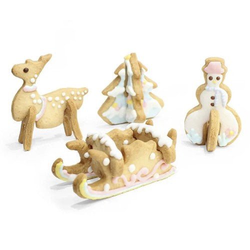 Ausstechformen Weihnachtenmotiv Keksausstecher Plätzchenausstecher 3D-Set 22015