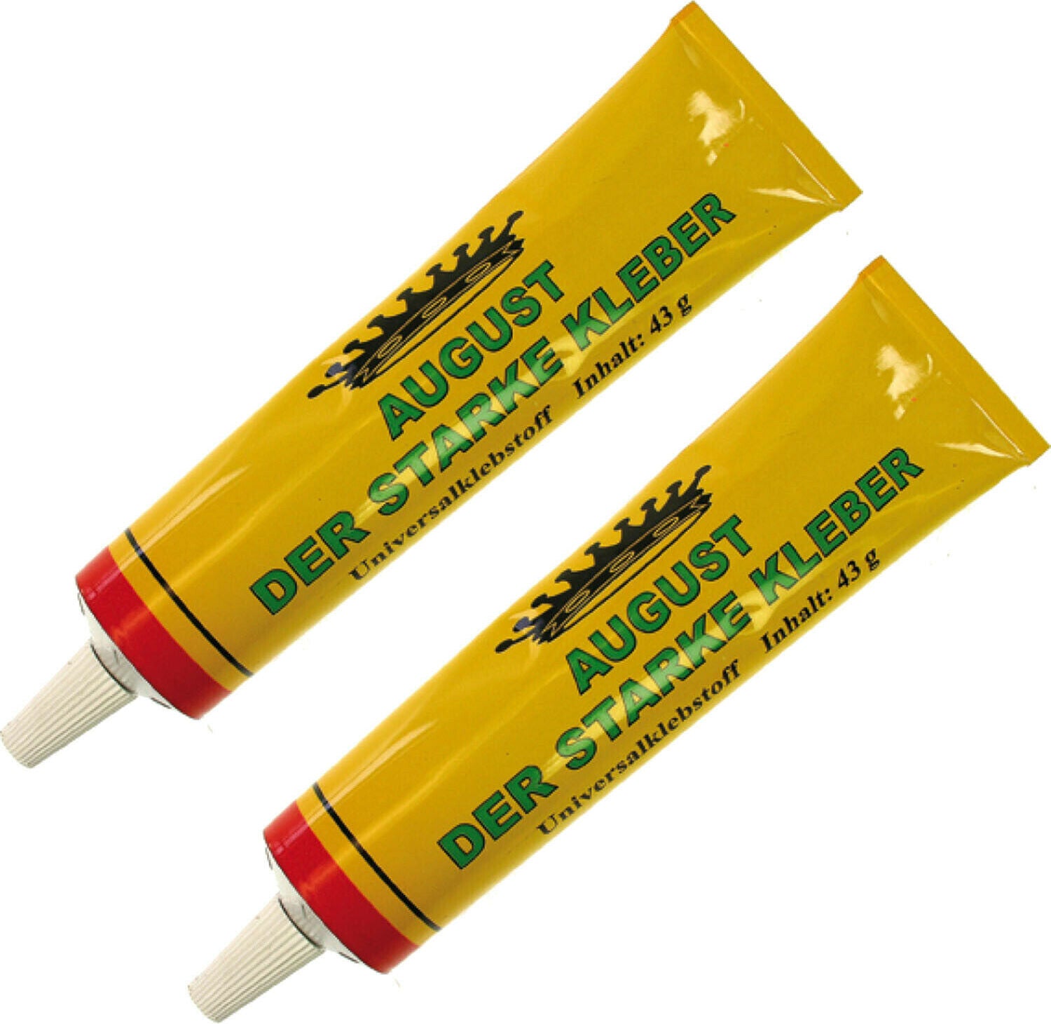 Universalklebstoff, 2 Tuben,  August der Starke, 43 g pro Tube