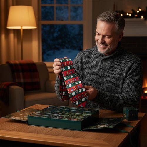 Adventskalender für Männer mit 24 Geschenken – Grün und Gold – 2025 - Easy2sell - Deluxe