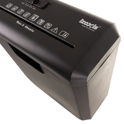 Aktenvernichter 10L – Automatischer Streifenschnitt P - 2 für 6 Blatt, Schwarz - Easy2sell - Deluxe