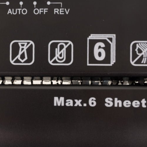 Aktenvernichter 10L – Automatischer Streifenschnitt P - 2 für 6 Blatt, Schwarz - Easy2sell - Deluxe
