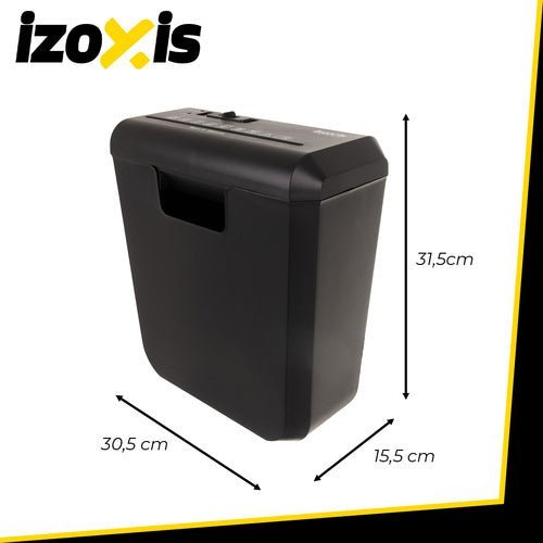 Aktenvernichter 10L – Automatischer Streifenschnitt P - 2 für 6 Blatt, Schwarz - Easy2sell - Deluxe