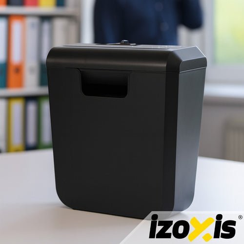 Aktenvernichter 10L – Automatischer Streifenschnitt P - 2 für 6 Blatt, Schwarz - Easy2sell - Deluxe