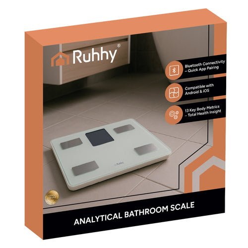 Analytische Waage mit Körperanalyse – Gesundheit überwachen – weiß - Easy2sell - Deluxe