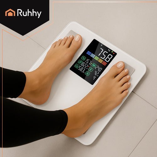 Analytische Waage mit Körperanalyse – Gesundheit überwachen – weiß - Easy2sell - Deluxe