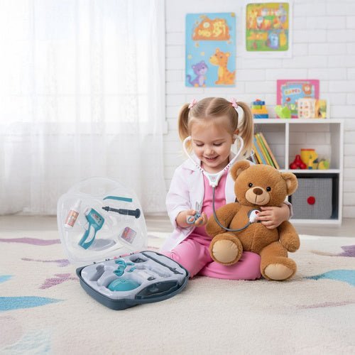 Arztkoffer für Kinder mit Sound & Licht – 13 - teiliges Arztset Spielzeug - Easy2sell - Deluxe