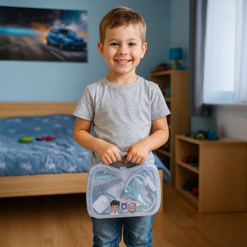 Arztkoffer für Kinder mit Sound & Licht – 13 - teiliges Arztset Spielzeug - Easy2sell - Deluxe