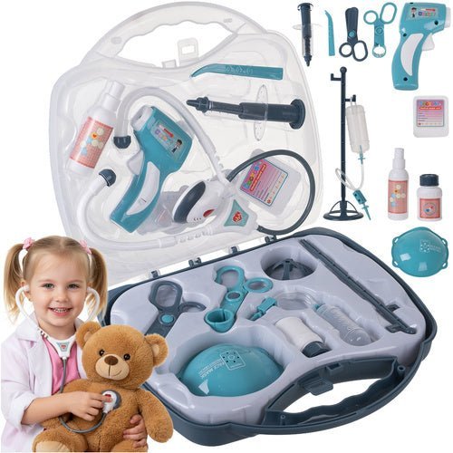 Arztkoffer für Kinder mit Sound & Licht – 13 - teiliges Arztset Spielzeug - Easy2sell - Deluxe