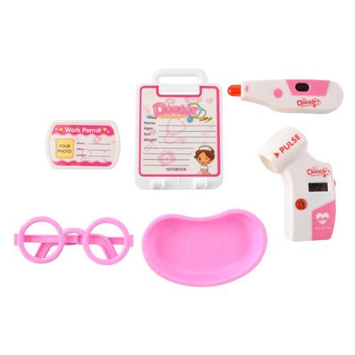Arztkoffer Kinder Spielzeug mit Wagen – 18 - Teilig Arztset Rosa Blau - Easy2sell - Deluxe