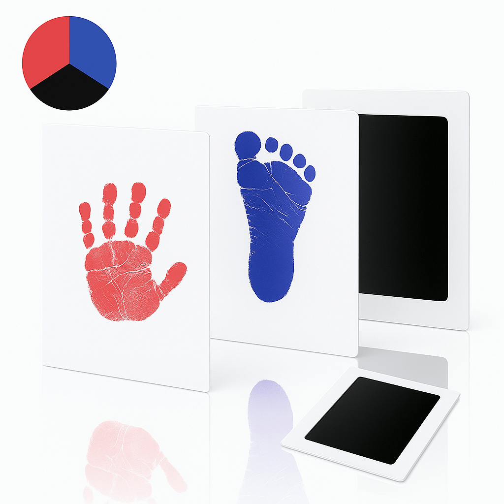 Baby Fußabdruck Handabdruck Set Stempelkissen Abdruckset Abdrücke für Kinder - Easy2sell - Deluxe