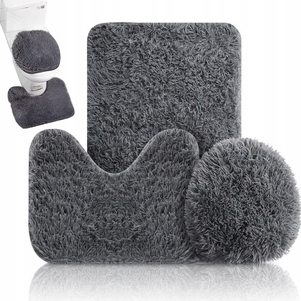 Badematte Set Badteppich Badezimmer Teppich Duschmatte WC Vorleger 3 - teilig - Easy2sell - Deluxe