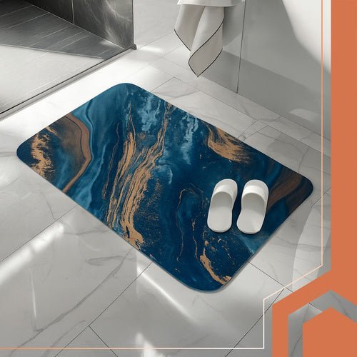 Badezimmermatte Rutschfest – Weiche Badematte 80x50cm in Grau - Easy2sell - Deluxe