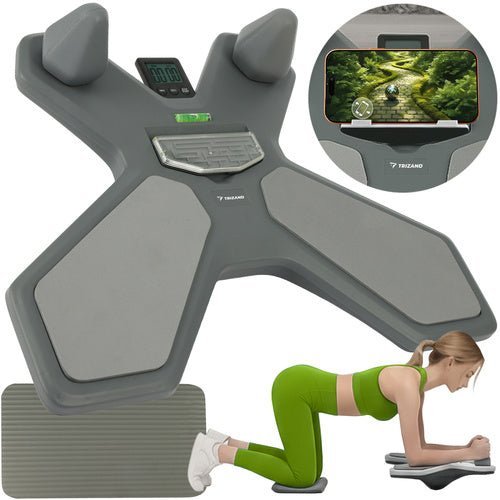 Balance Board mit Zeitzähler und Wasserwaage für Core - Training, 41x52 cm - Easy2sell - Deluxe