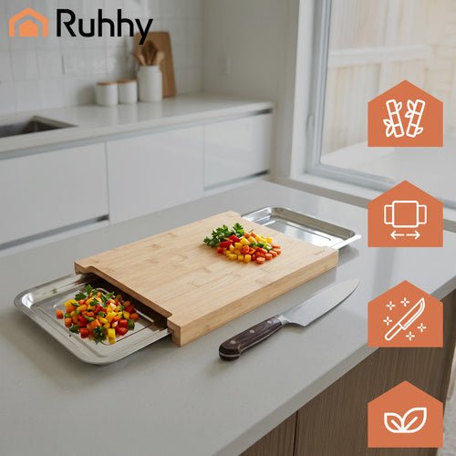 Bambusbrett mit Behältern Ruhhy 25707 - Easy2sell - Deluxe