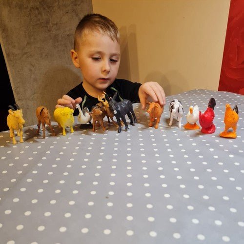 Bauernhof Tiere Spielfiguren Set – 12 Realistische Nutztierfiguren aus PVC - Easy2sell - Deluxe