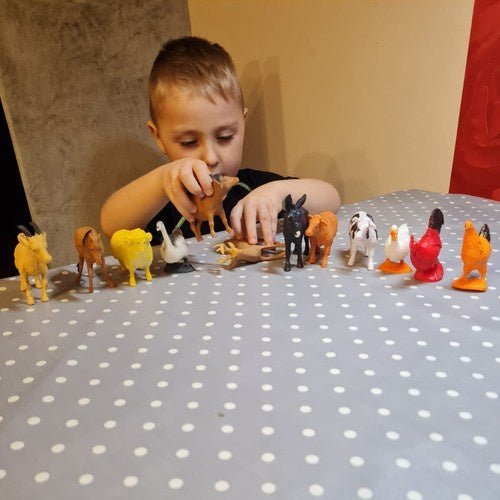 Bauernhof Tiere Spielfiguren Set – 12 Realistische Nutztierfiguren aus PVC - Easy2sell - Deluxe