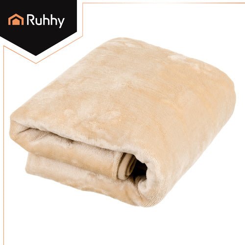 Beheizte Decke mit USB - Powerbank, 160x90 cm, 3 Heizstufen, Beige - Easy2sell - Deluxe