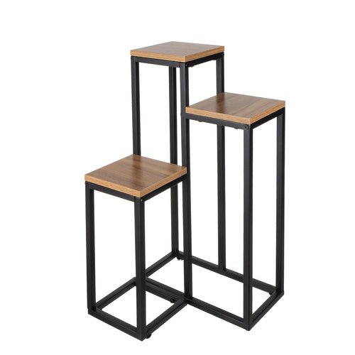 Blumenständer Metall 3 - stöckig – Pflanzenregal Loft Design für Innen & Außen - Easy2sell - Deluxe
