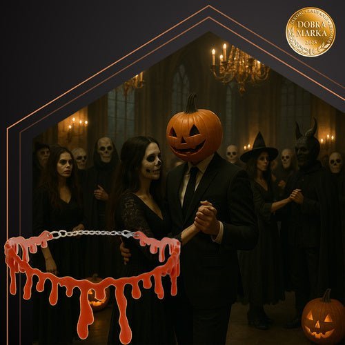 Blutige Halskette für Halloween – Rotes Blutimitat Halsband für Kostüme - Easy2sell - Deluxe