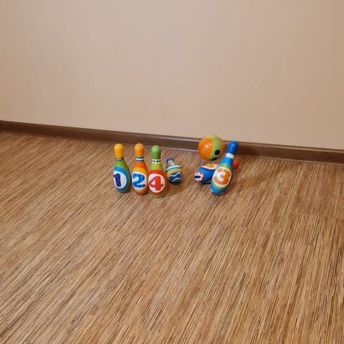 Bowling - Set für Kinder – 6 - teiliges Lernspiel aus PU - Schaum mit Zahlen - Easy2sell - Deluxe