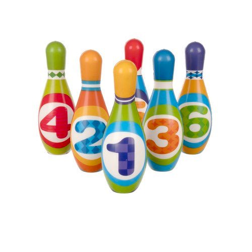 Bowling - Set für Kinder – 6 - teiliges Lernspiel aus PU - Schaum mit Zahlen - Easy2sell - Deluxe
