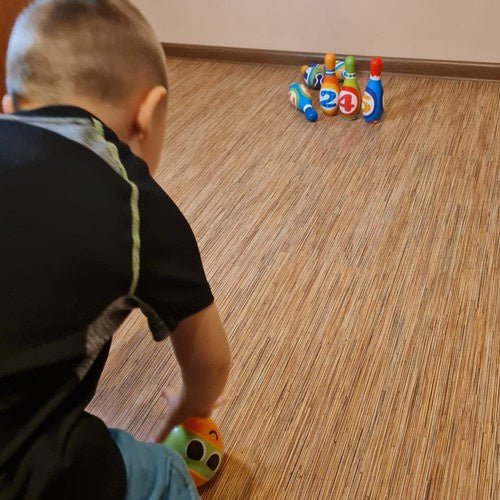 Bowling - Set für Kinder – 6 - teiliges Lernspiel aus PU - Schaum mit Zahlen - Easy2sell - Deluxe