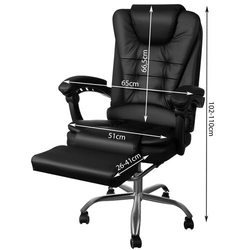 Bürostuhl mit Fußstütze - schwarz Malatec 26195 - Easy2sell - Deluxe