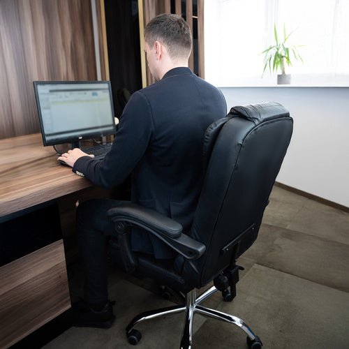 Bürostuhl mit Fußstütze - schwarz Malatec 26195 - Easy2sell - Deluxe