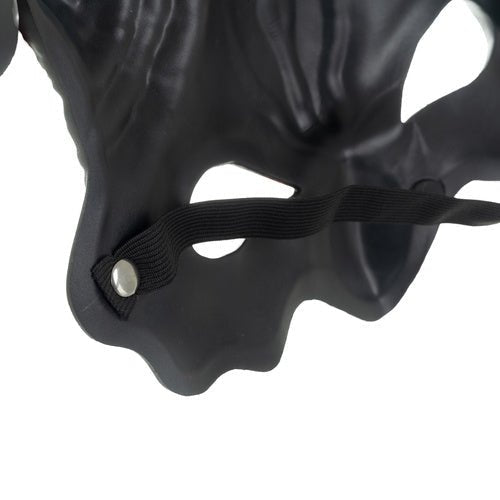 Dämonenmaske mit Hörnern für Halloween und Cosplay – Rot Schwarz, 3D - Optik - Easy2sell - Deluxe