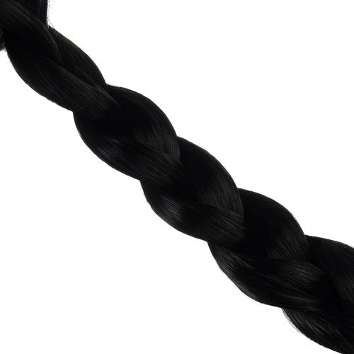 Damenperücke mit 2 Zöpfen Schwarz – Lange Kunsthaar Perücke für Cosplay - Easy2sell - Deluxe