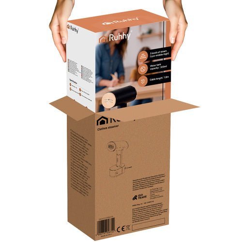 Dampfglätter 2000W mit Touchscreen – Handsteamer für Kleidung, Schwarz - Easy2sell - Deluxe