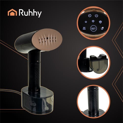 Dampfglätter 2000W mit Touchscreen – Handsteamer für Kleidung, Schwarz - Easy2sell - Deluxe