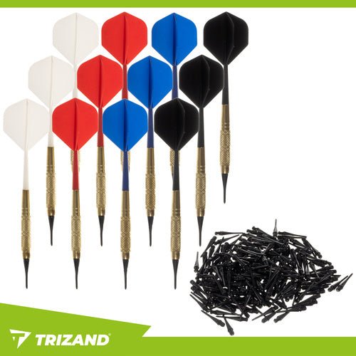 Darts - Set 12 - tlg. + Spitzen Trizand 26100 - Easy2sell - Deluxe