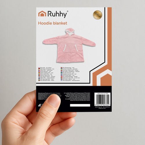 Decken - Sweatshirt XXL Oversize mit Kapuze – Warmes Fleece, Rosa - Easy2sell - Deluxe