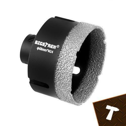 Diamant - Lochsägen Set 7 - teilig für Fliesen und Beton M14 6 - 68mm Schwarz - Easy2sell - Deluxe