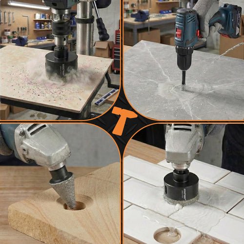 Diamant-Lochsägen Set M14 11-tlg 6-68 mm Steinzeug Fliesen Beton Keramik Granit
