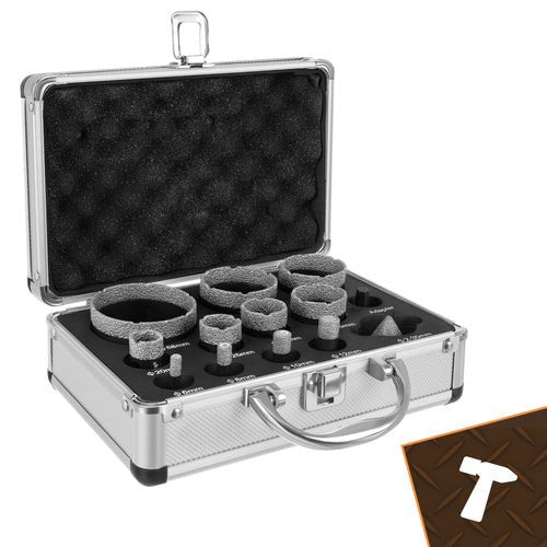 Diamant-Lochsägen Set M14 11-tlg 6-68 mm Steinzeug Fliesen Beton Keramik Granit