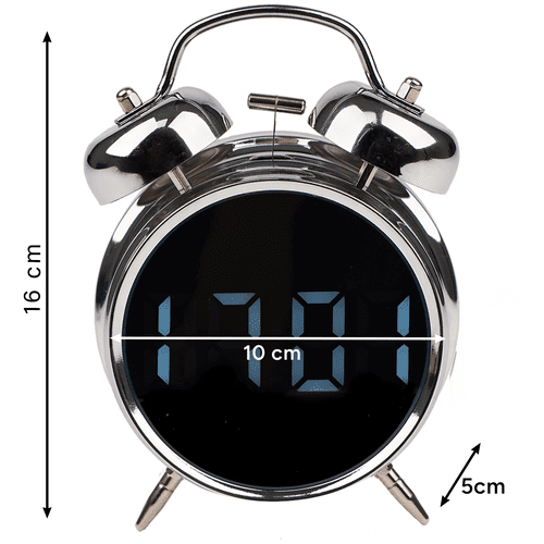 Digitaler Wecker mit Sprachsteuerung, LED Display, Silber/Weiß, 16x10cm - Easy2sell - Deluxe