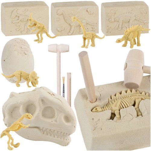 Dinosaurier Ausgrabungsset für Kinder – 5 - in - 1 Fossilien - Set mit Werkzeug - Easy2sell - Deluxe