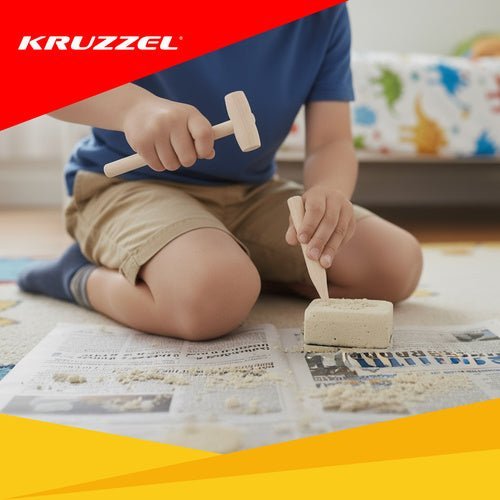 Dinosaurier Ausgrabungsset für Kinder – 5 - in - 1 Fossilien - Set mit Werkzeug - Easy2sell - Deluxe