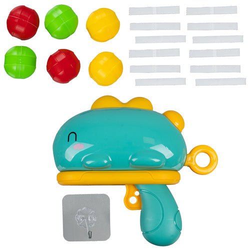 Dinosaurier Schießspiel mit Luftgewehr, Zielscheibe und 6 Bällen - Easy2sell - Deluxe
