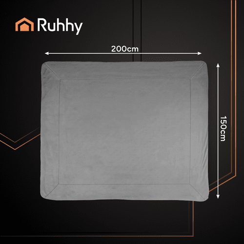 Doppelseitige Decke 150x200cm – Kuscheldecke Dunkelgrau in Lammfell - Optik - Easy2sell - Deluxe