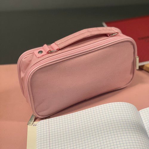 Doppelt faltbares Federmäppchen mit Stauraum – rosa - Easy2sell - Deluxe