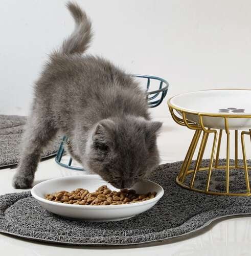 Doppelte Napfunterlage rutschfest für Tiere grau - Easy2sell - Deluxe