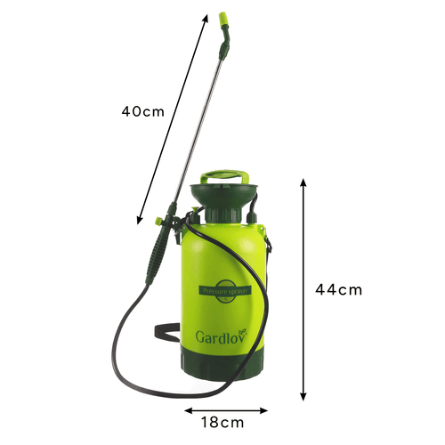Drucksprüher 5L Gartenspritze mit 150cm Schlauch und Schultergurt, Grün - Easy2sell - Deluxe