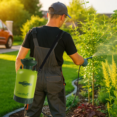 Drucksprüher 8L Gartenspritze mit 40cm Lanze und Schultergurt in Grün - Easy2sell - Deluxe