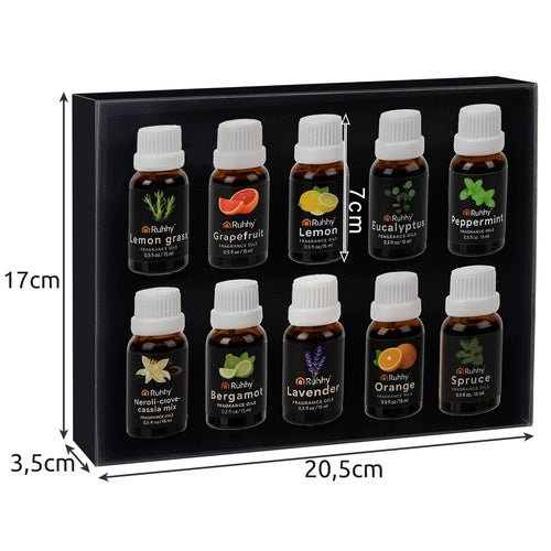 Duftöle Set für Diffusor und Luftbefeuchter – 10er Pack x 15 ml Öle - Easy2sell-Deluxe