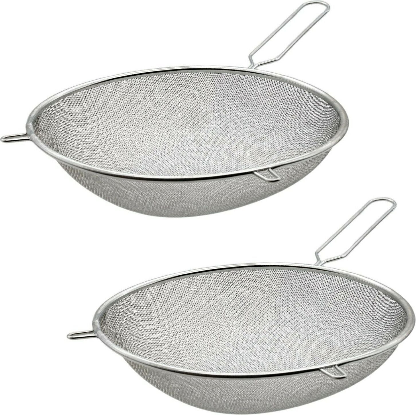 2x Küchensieb 21 cm Nudelsieb Abtropfsieb Metallsieb Sieb mit Griff