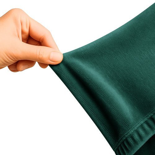 Ecksofa Bezug Elastischer Samt 190 - 230cm Dunkelgrün Sofabezug Wasserfest - Easy2sell - Deluxe